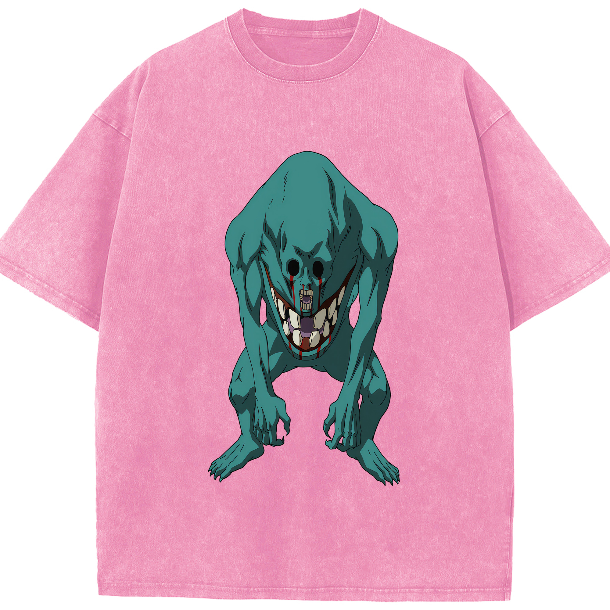 （画像用） 呪術廻戦 Jujutsu Kaisen 綿100% ヴィンテージ風 半袖Tシャツ（フロントプリント）